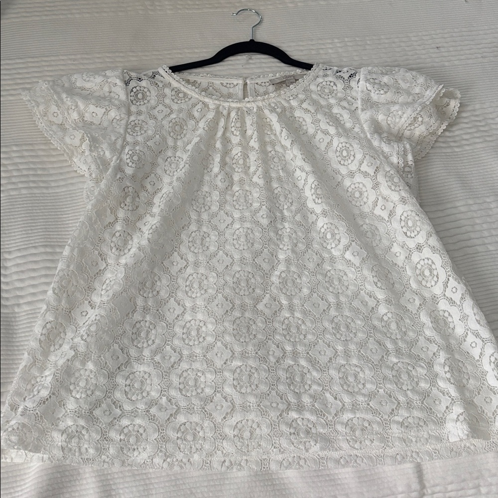LOFT Cream Lace Top